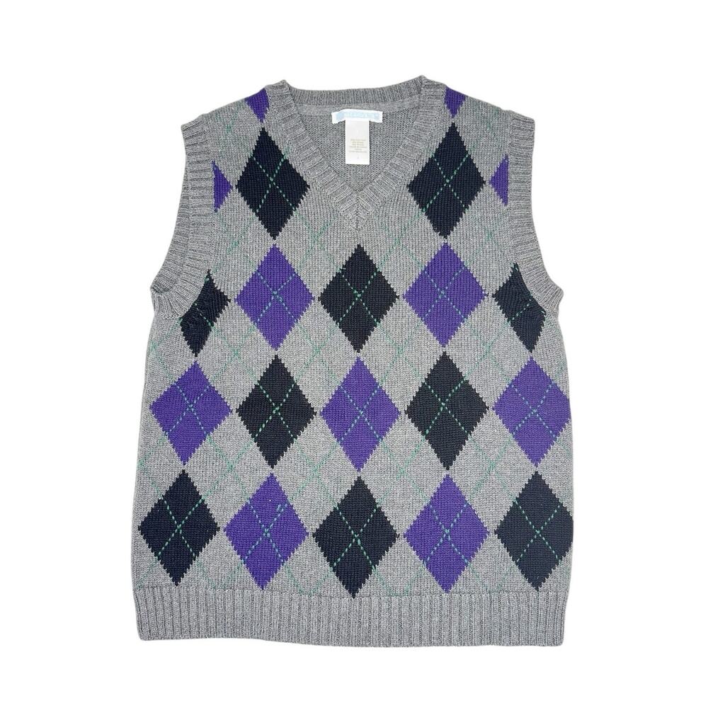Janie and Jack Argyle Sweater Vest Size 7